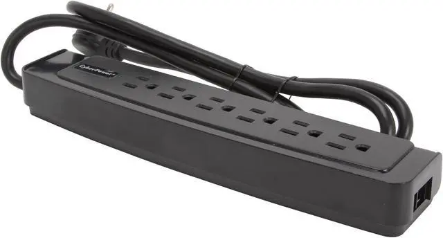 Main image of CyberPower CSP604T 4 Feet 6 Outlets 1350 joules Surge Suppressor