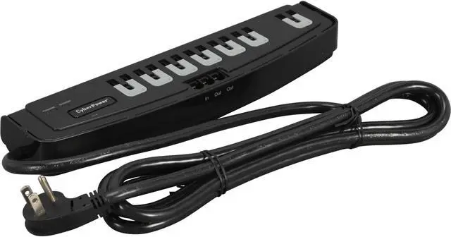 Main image of CyberPower CSP708T 8 Feet, 7 Outlets, 1650 Joules Surge Suppressor