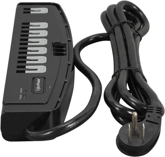 Alt view image 2 of 6 - CyberPower CSP708T 8 Feet, 7 Outlets, 1650 Joules Surge Suppressor