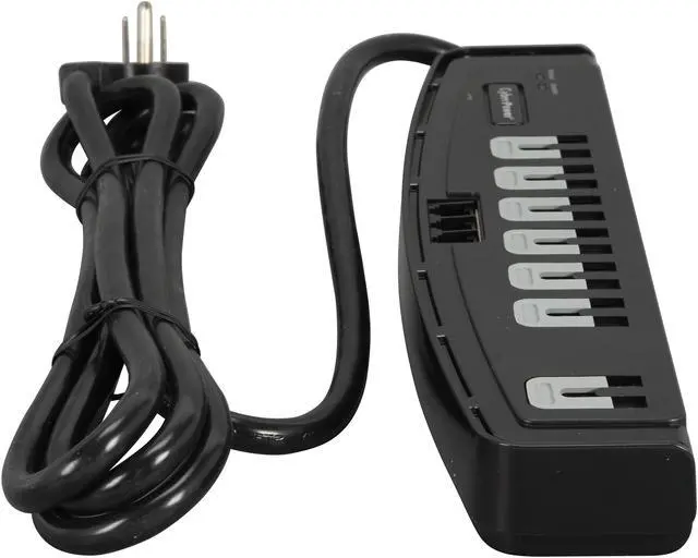 Alt view image 4 of 6 - CyberPower CSP708T 8 Feet, 7 Outlets, 1650 Joules Surge Suppressor