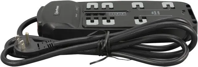 Alt view image 3 of 6 - CyberPower CSP806T 6 Feet, 8 Outlets, 2250 Joules Surge Protector