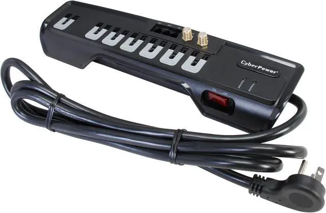 Main image of CyberPower CSHT706TC 6 Feet, 7 Outlets. 1950 Joules Surge Suppressor