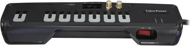 Alt view image 2 of 5 - CyberPower CSHT706TC 6 Feet, 7 Outlets. 1950 Joules Surge Suppressor