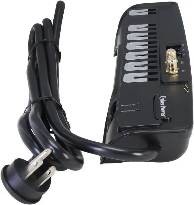 Alt view image 3 of 5 - CyberPower CSHT706TC 6 Feet, 7 Outlets. 1950 Joules Surge Suppressor
