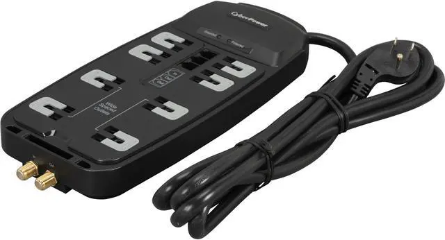 Main image of CyberPower CSHT808TC 8 Feet, 8 Outlets, 2850 Joules Surge Suppressor