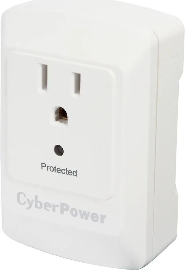Main image of CyberPower CSB100W Wall Mount 1 Outlet 900 joule Essential Surge Protection