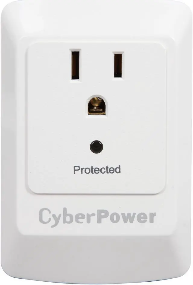 Alt view image 2 of 6 - CyberPower CSB100W Wall Mount 1 Outlet 900 joule Essential Surge Protection
