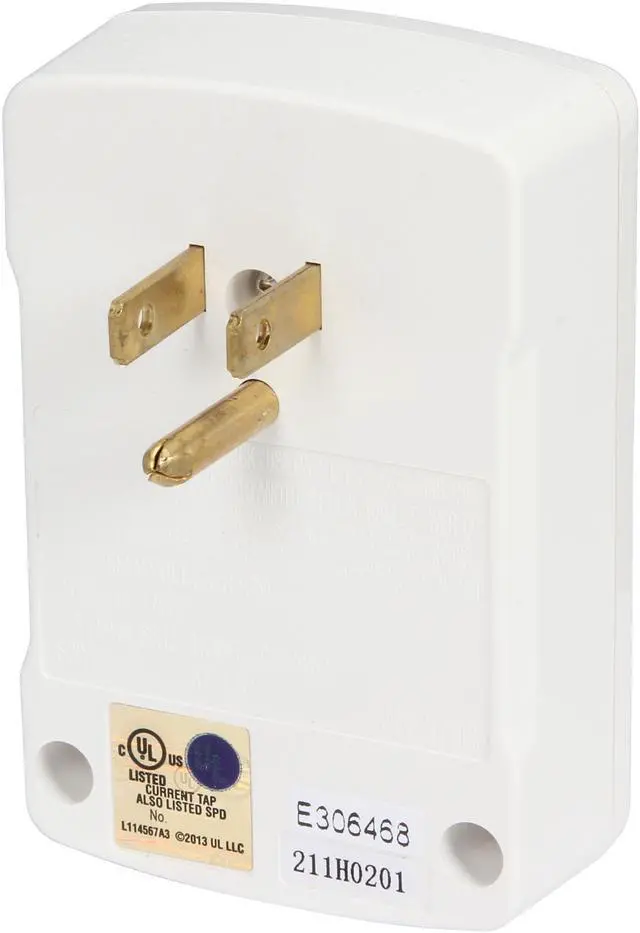 Alt view image 5 of 6 - CyberPower CSB100W Wall Mount 1 Outlet 900 joule Essential Surge Protection