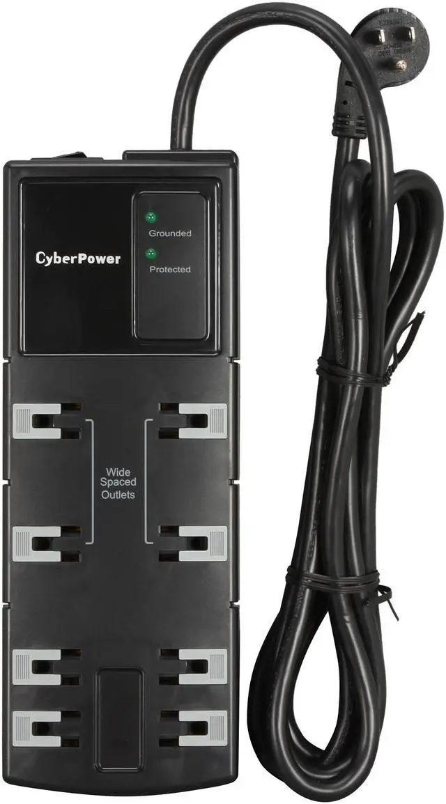 Alt view image 5 of 6 - CyberPower CSB808 8 Feet, 8 Outlets, 1800 Joules Surge Suppressor