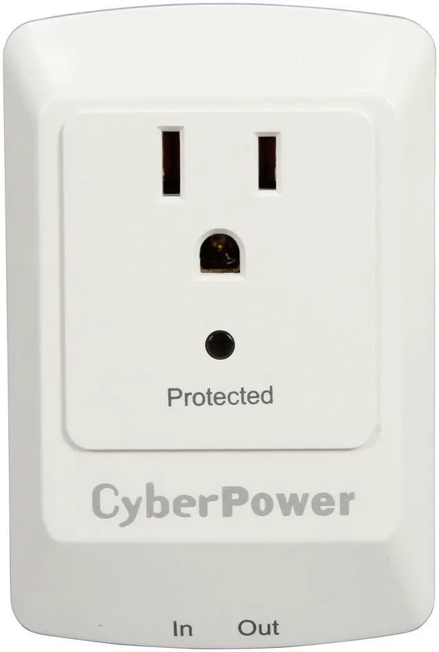 Alt view image 2 of 5 - CyberPower CSP100TW 1 Outlets 900 Joules Surge Suppressor
