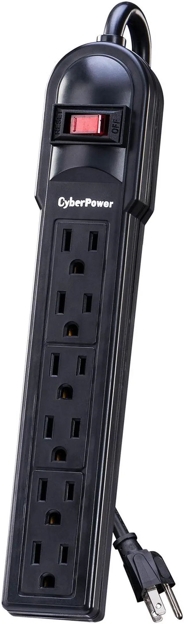 Alt view image 4 of 4 - CyberPower CSB6012 12 Feet 6 Outlets 1200 Joules Surge Protector