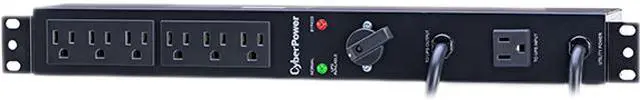 Main image of CyberPower MBP15A6 1U 120V 15A (Derated to 12A) 6 Feet Utility Cord Hot-Swappable Power Distribution Unit