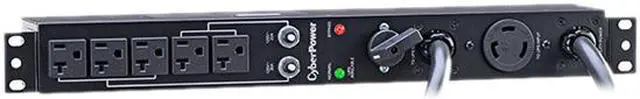 Alt view image 3 of 3 - CyberPower MBP30A5 Desktop 1U 120V 30A (Derated to 24A) 6ft utility cord Power Distribution Unit