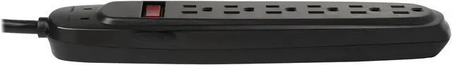 Alt view image 4 of 6 - 4 Feet 6 Outlets 900 Joules Surge Protector (DX-AVS6BK), manufactured and warranted by CyberPower