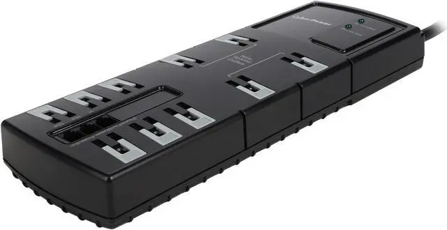 Main image of CyberPower B1006T 6 Feet 10 Outlets 2850 Joules Essential Surge Protector