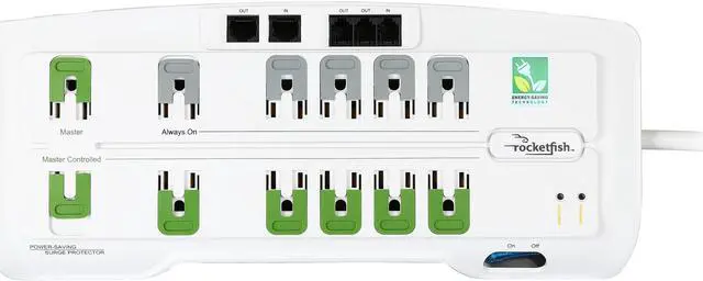 Alt view image 2 of 7 - 8 Feet 12 Outlets 4350 Joules Home Office Surge Protector (RF-PCS12ES), manufactured and warranted by CyberPower