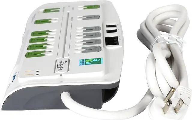 Alt view image 4 of 7 - 8 Feet 12 Outlets 4350 Joules Home Office Surge Protector (RF-PCS12ES), manufactured and warranted by CyberPower