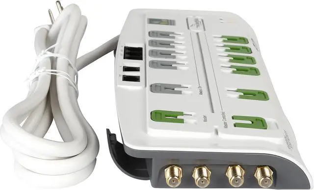 Alt view image 6 of 7 - 8 Feet 12 Outlets 4350 Joules Home Office Surge Protector (RF-PCS12ES), manufactured and warranted by CyberPower
