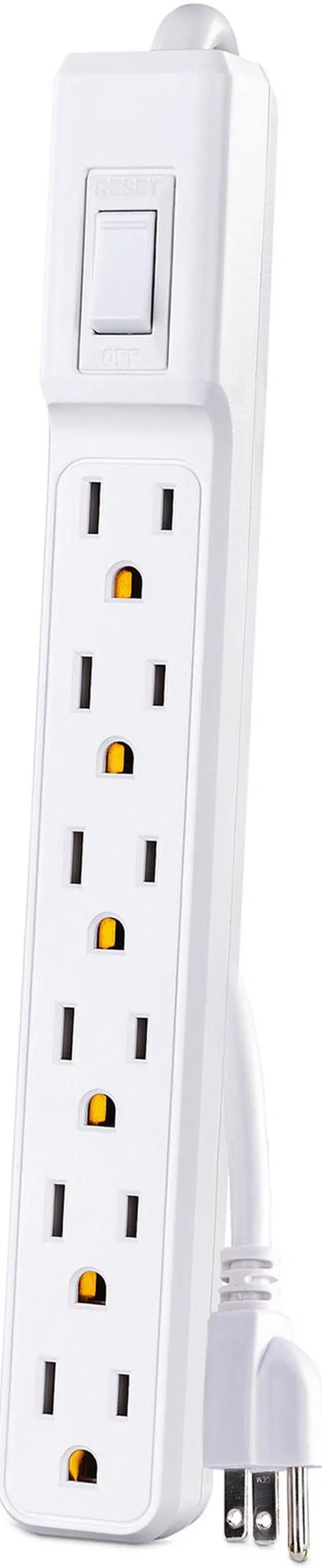 Alt view image 2 of 3 - CyberPower MP1044NN 6 Outlets Power Strip 125V Input Voltage 2 ft. Cord Length