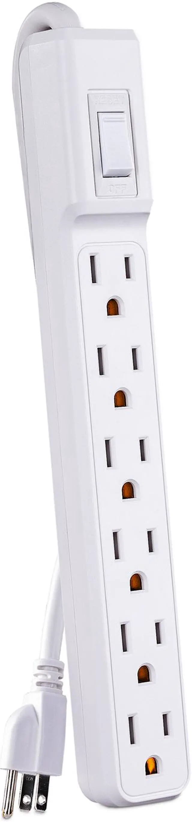 Alt view image 3 of 3 - CyberPower MP1044NN 6 Outlets Power Strip 125V Input Voltage 2 ft. Cord Length