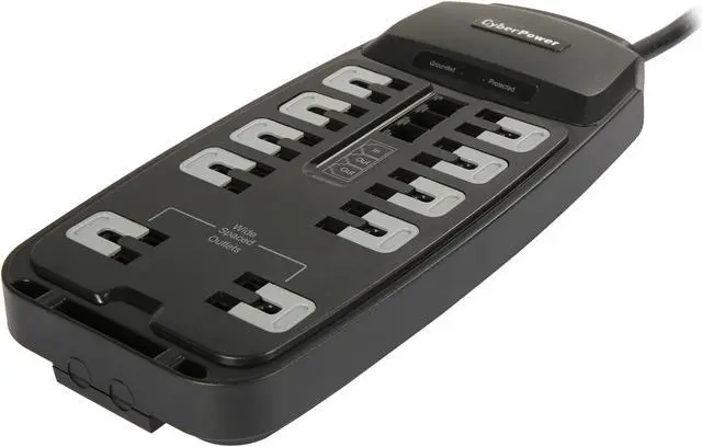 Main image of CyberPower 10 Outlets 2850 Joules 8 Feet Cord Surge Protector P1008T