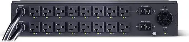 Alt view image 3 of 3 - CyberPower PDU44003 Switched ATS Power Distribution Units 2U Rackmount