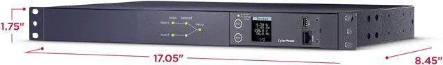 Alt view image 5 of 6 - CyberPower PDU24006 Metered 1U Rackmount Power Distribution Units