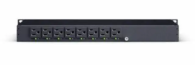 Main image of CyberPower PDU41021 Monitored 1U 100 - 120 VAC 15A 12 ft (3.7 m) Power Distribution Unit