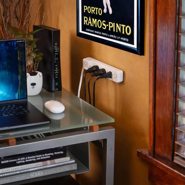 Alt view image 7 of 10 - CyberPower CSB706W Essential 7 - Outlet Surge Protector with 1800 J Surge Suppression, Clamping Voltage 800V, 6 ft Cord, NEMA 5-15P, Straight, 15 Amp, EMI/RFI Filtration, White, RG6 Coaxial Protection