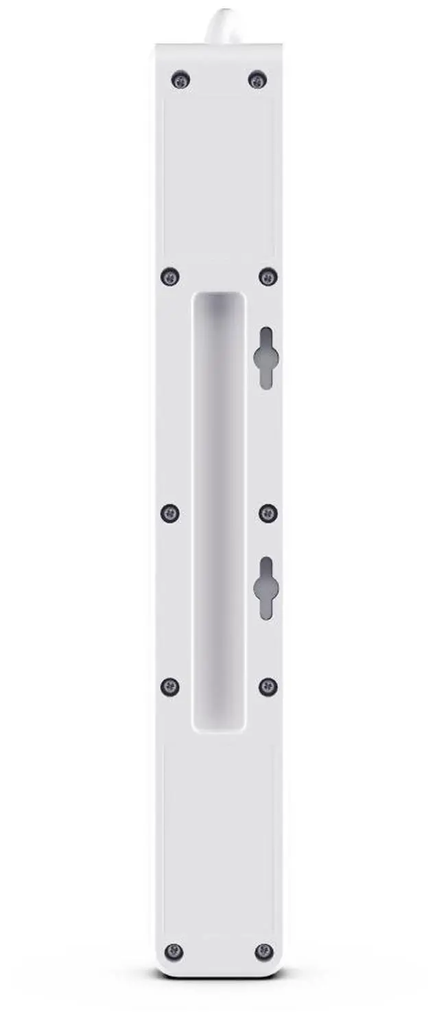 Alt view image 4 of 10 - CyberPower CSP604UCW Home Office 6 - Outlet Surge Protector with 1500 J Surge Suppression, Clamping Voltage 800V, 4 ft Cord, NEMA 5-15P, 45 degrees Offset Right, White