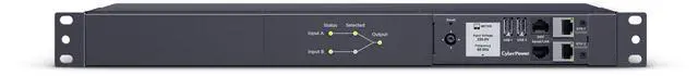 Main image of CyberPower PDU44004G Single Phase 240 - 200 VAC 15A Switched ATS, 12 Outlets, 10 ft, 2 x IEC-320 C14, Horizontal, 1U, SNMP, LCD