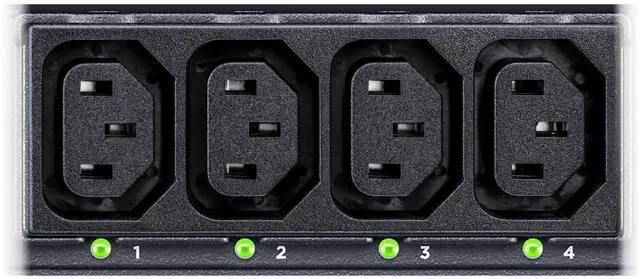 Alt view image 7 of 9 - CyberPower PDU44004G Single Phase 240 - 200 VAC 15A Switched ATS, 12 Outlets, 10 ft, 2 x IEC-320 C14, Horizontal, 1U, SNMP, LCD