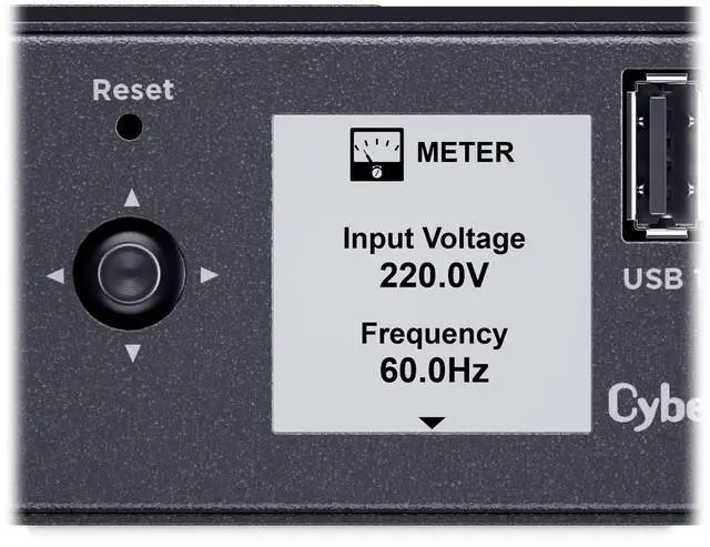 Alt view image 9 of 9 - CyberPower PDU44004G Single Phase 240 - 200 VAC 15A Switched ATS, 12 Outlets, 10 ft, 2 x IEC-320 C14, Horizontal, 1U, SNMP, LCD