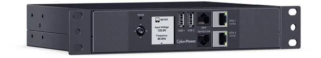 Alt view image 3 of 9 - CyberPower PDU42011 Single Phase 100 - 120 VAC 15A Switched, 10 ft, NEMA 5-15P, SNMP
