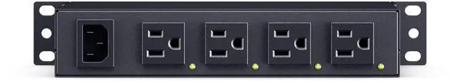 Alt view image 4 of 9 - CyberPower PDU42011 Single Phase 100 - 120 VAC 15A Switched, 10 ft, NEMA 5-15P, SNMP