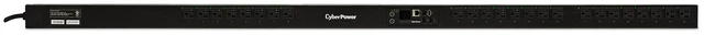 Main image of CyberPower PDU41101 Single Phase 100 - 120 VAC 16A Switched - 24 Outlets, 10 ft, NEMA L5-20P, w/5-20P adaptor, 0U Rackmount, 50Hz/60Hz
