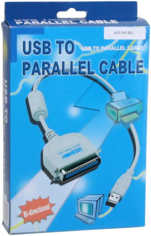 Alt view image 5 of 5 - GWC Model AP1305-BG USB to Parallel Cable (Bi-Directional) - OEM