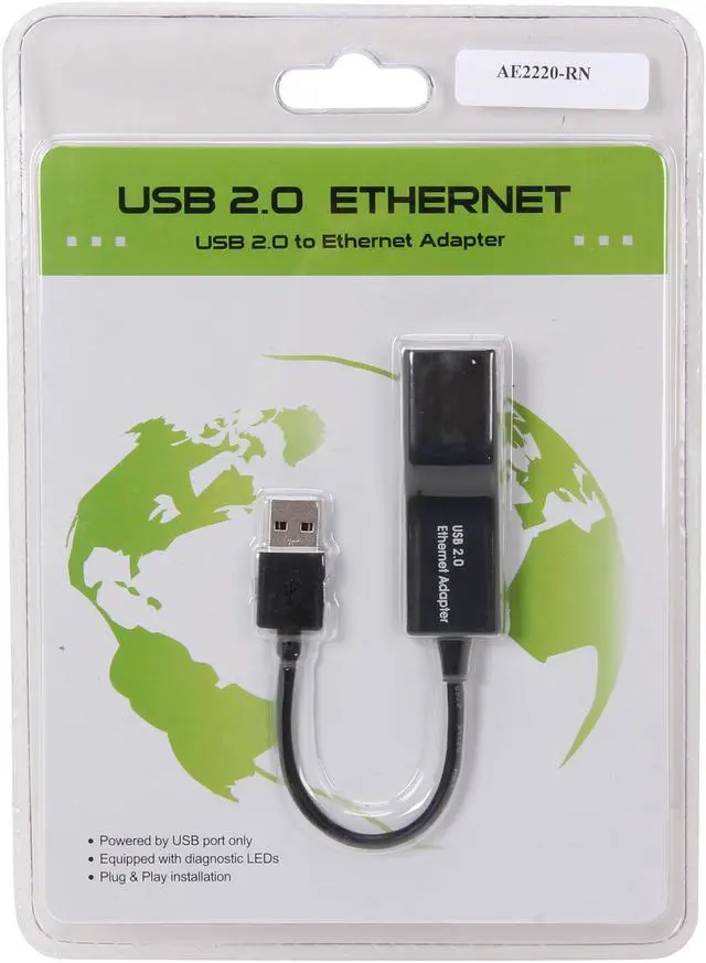 Alt view image 4 of 4 - Fast Ethernet Network Adapter(10/100) for Windows, Mac OS X, MacBook, Linux, ChromeBook, Surface Pro, Wii, Wii U, and Android Tablets (ASIX AX88772) - USB to RJ45