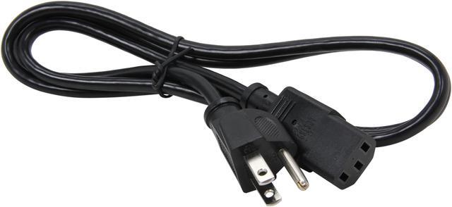 Alt view image 2 of 3 - GWC Model ZP1AAA-AH 4 ft. Computer Power Cord (NEMA 5-15P to IEC-320-C13 Black SVT 18/3)