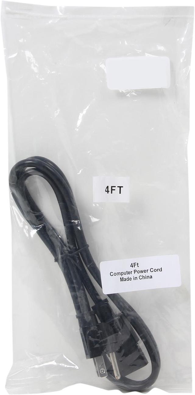 Alt view image 3 of 3 - GWC Model ZP1AAA-AH 4 ft. Computer Power Cord (NEMA 5-15P to IEC-320-C13 Black SVT 18/3)