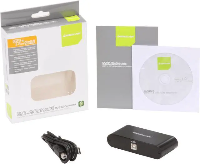 Alt view image 4 of 4 - IOGEAR GUC2322 USB to 2-port Serial RS-232 Converter