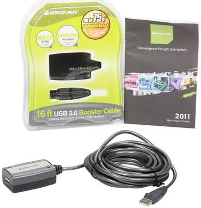 Alt view image 6 of 7 - IOGEAR GUE216 Black USB 2.0 Booster Extension Cable