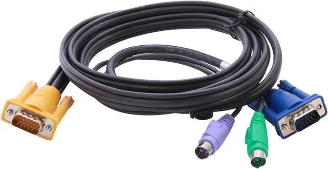 Alt view image 2 of 3 - IOGEAR 6 ft. PS/2 KVM Cable G2L5202PTAA