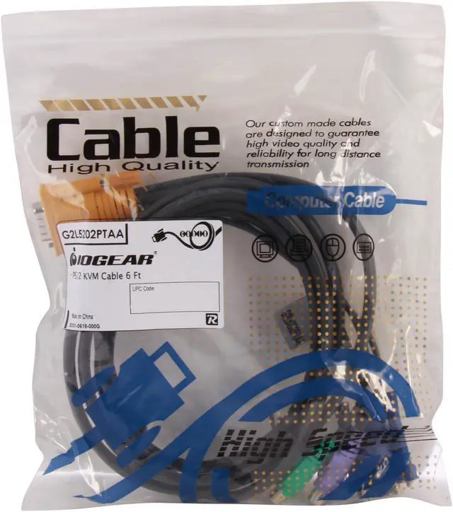 Alt view image 3 of 3 - IOGEAR 6 ft. PS/2 KVM Cable G2L5202PTAA