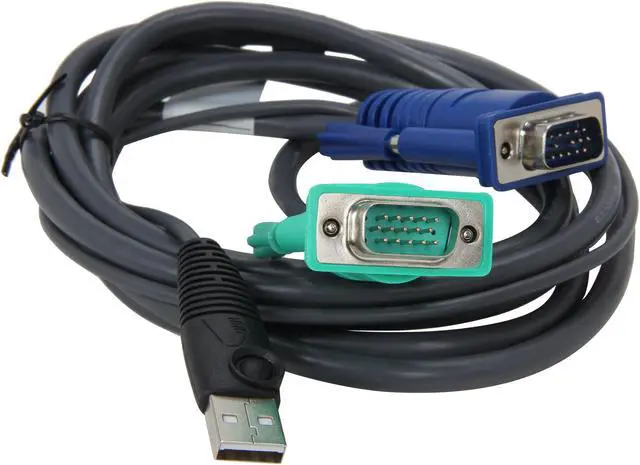 Alt view image 2 of 3 - IOGEAR 6 ft. USB KVM Cable G2L5202UTAA