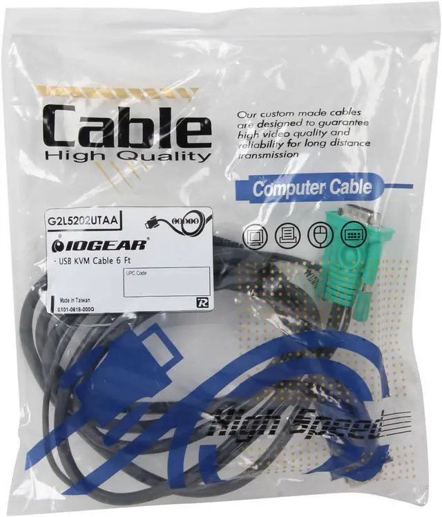 Alt view image 3 of 3 - IOGEAR 6 ft. USB KVM Cable G2L5202UTAA