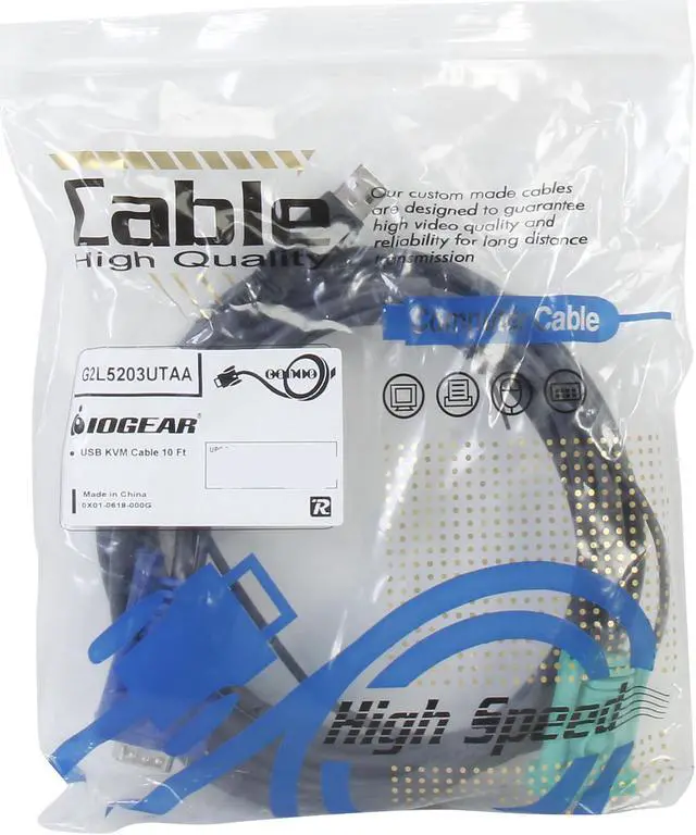 Alt view image 3 of 3 - IOGEAR 10 ft. USB KVM Cable G2L5203UTAA