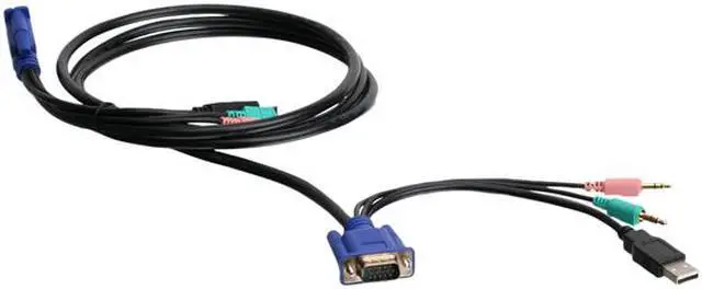 Alt view image 2 of 3 - IOGEAR 6 ft. VGA USB Audio / Mic KVM Cable G2L5102U