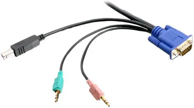 Alt view image 3 of 3 - IOGEAR 6 ft. VGA USB Audio / Mic KVM Cable G2L5102U