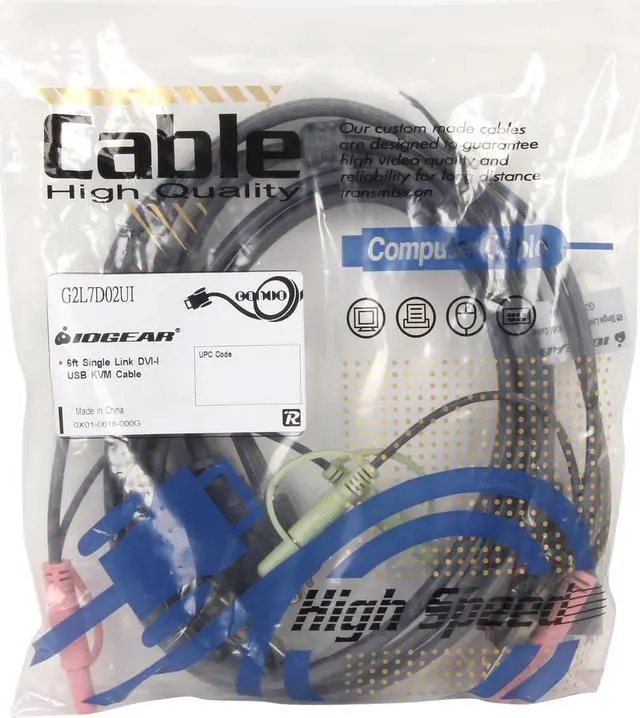 Alt view image 3 of 3 - IOGEAR 6 ft. Single Link DVI-I USB KVM Cable G2L7D02UI